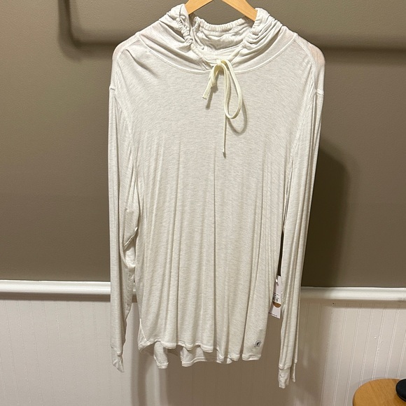 Toes On The Nose Other - toes on the nose Men's Cream Lightweight Hooded Long-Sleeve Top